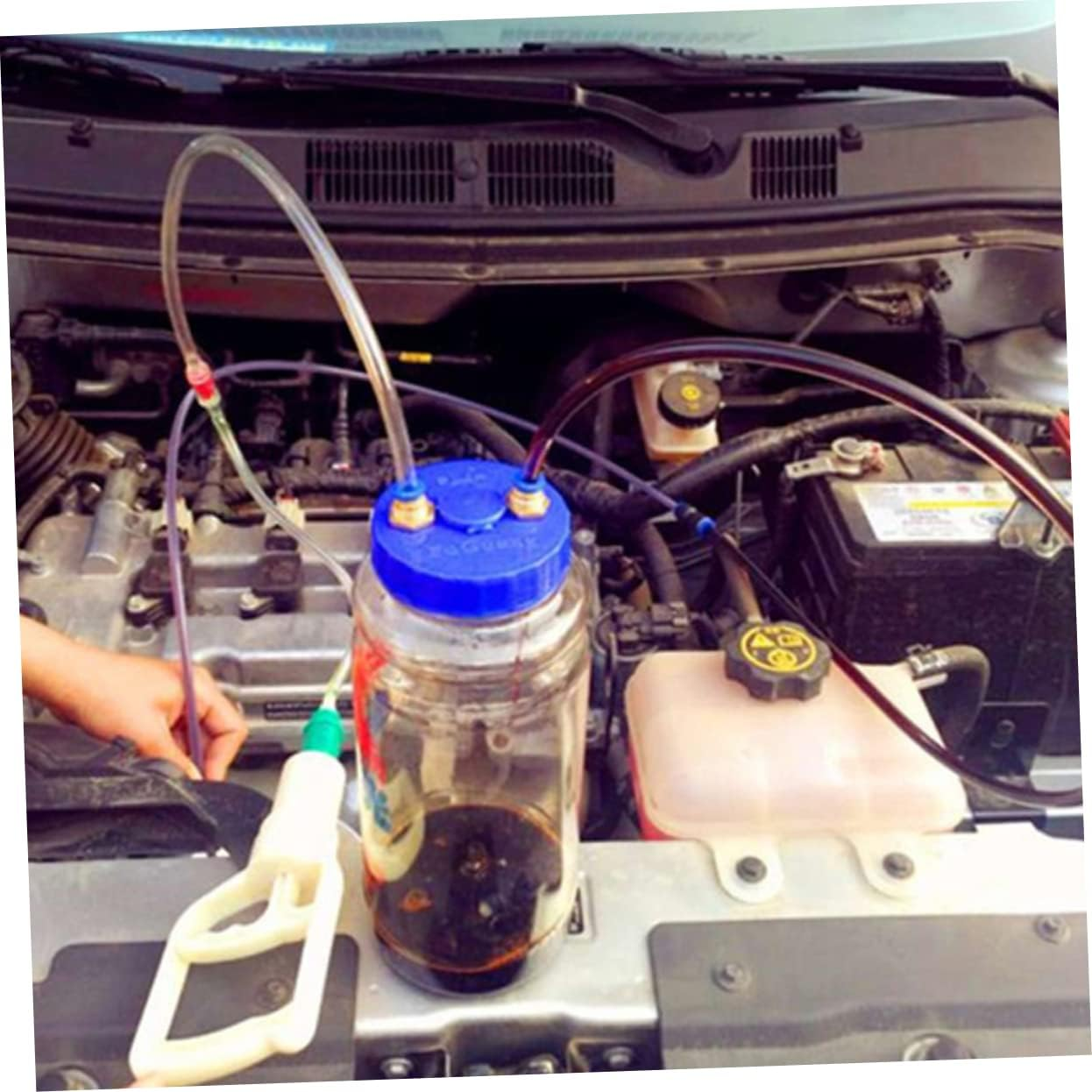 SOLUSTRE Manual Oil Change Pump Vacuum Fluid Extractor Car Repair Tool Mechanics Oil Suction Pump for Engine Maintenance Automotive Garage Equipment image number 2