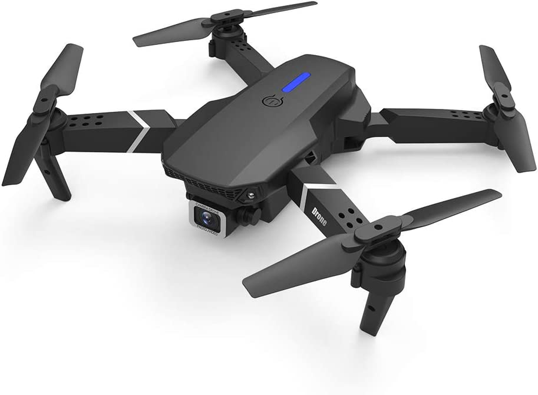 Bargainpop Foldable Mini Drone with 4K Double HD Camera Dual Lens 2.4G Wifi FPV RC Quadcopter (Black) Gesture Control with Carry Case, 3 Batteries - White image number 6