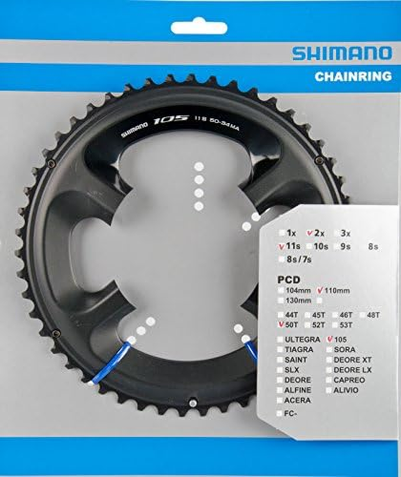 Shimano Chainring 50T-MA 105 FC-5800 for 50-34T Black