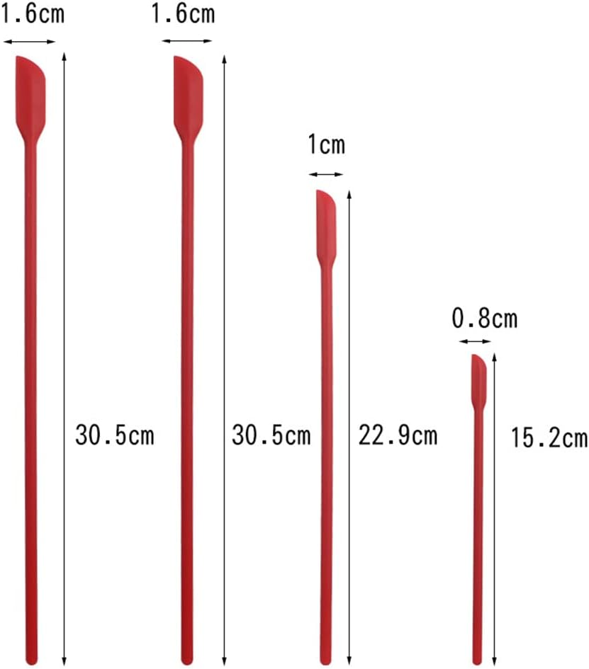 4X Silicone Mini Spatula Jar Scraper Scoop Tip Long Spatula Cosmetic Bottle B8A3 (Purple) image number 4