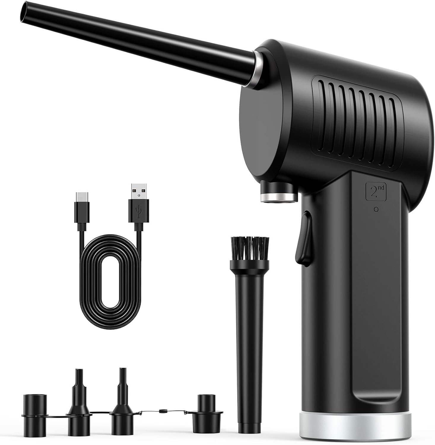 Koonie Cordless Air Duster, Battery Operated Computer Cleaning Duster, Portable Replaces Compressed Air Cans, 8000Mah 10W Fast Charging Air Blower, No Gas for Computer Keyboard, Car, Pet House image number 1