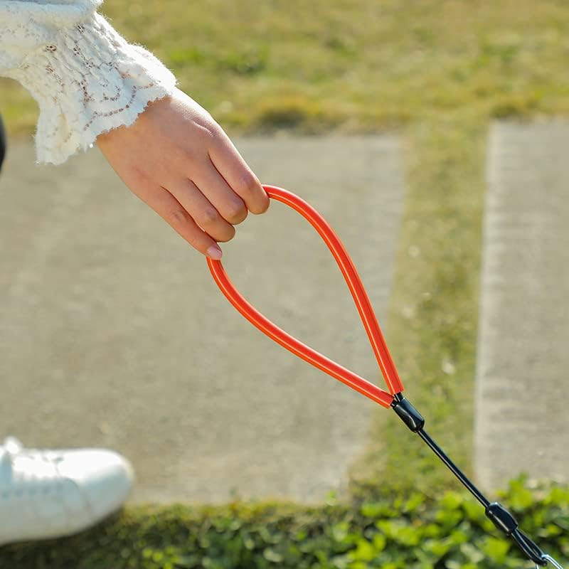 Heavy Duty Dog Leash, Chew Proof Metal Leash for Large Dogs (Up to 250Lbs), 5Ft Wirerope Dog Leashes with Soft Silicone Grip,Black image number 5