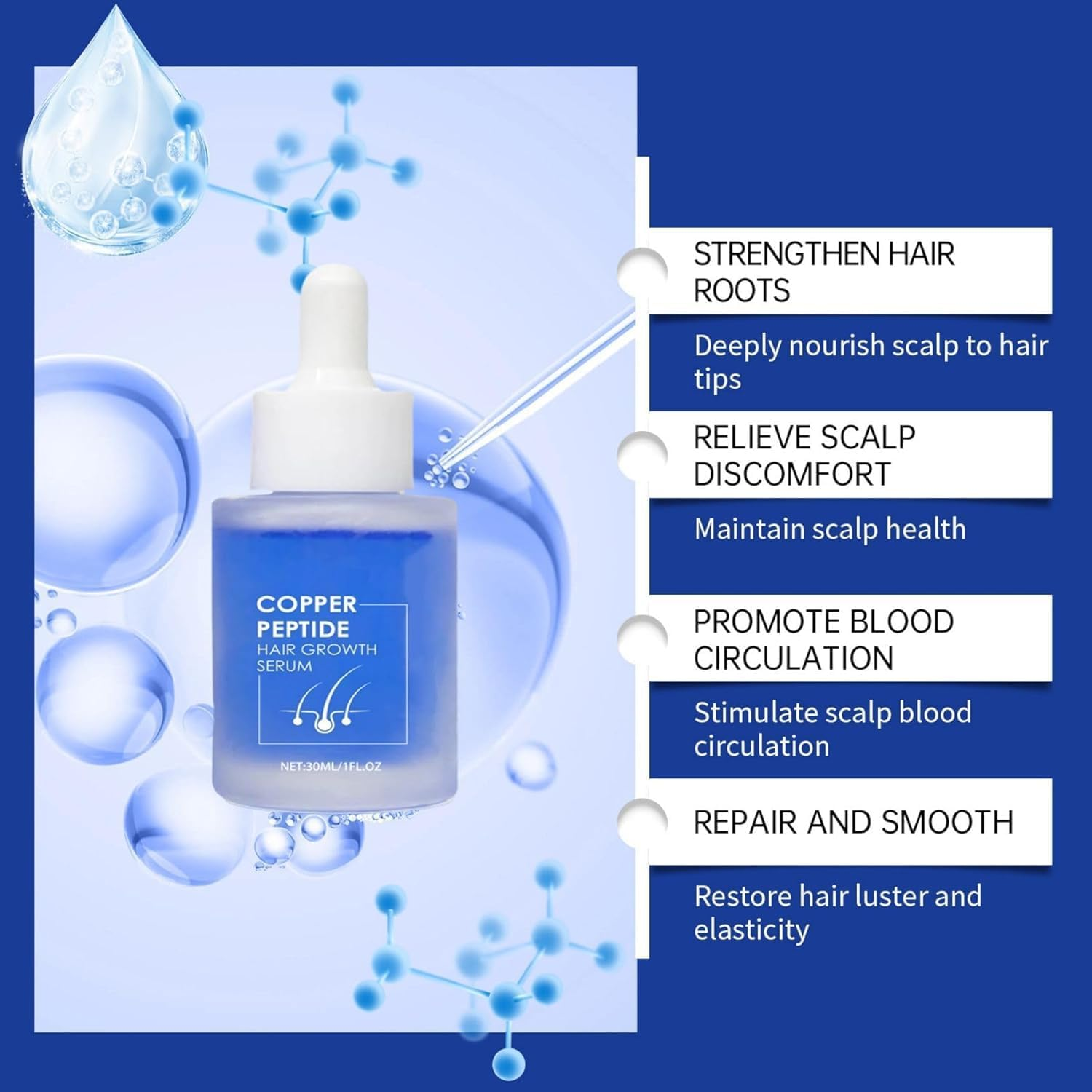 Fleava Copper Peptides for Hair,2024 NEW Fleava Copper Peptides for Hair,Fleava Advanced Copper Peptide for Women Men,To Promote Hair Growth (1Pcs) image number 6