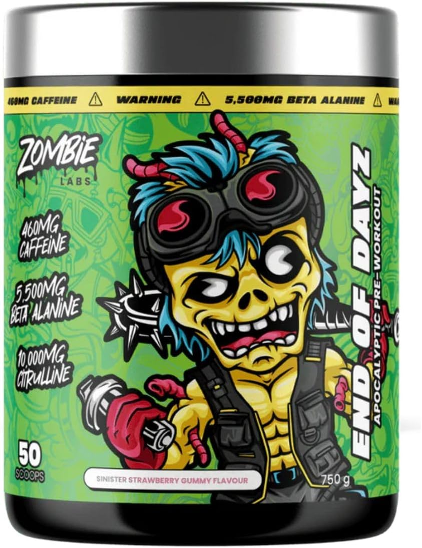 Zombie Labs End of Dayz Apocalyptic Pre-Workout 50 Scoops Strawberry Gummy image number 4