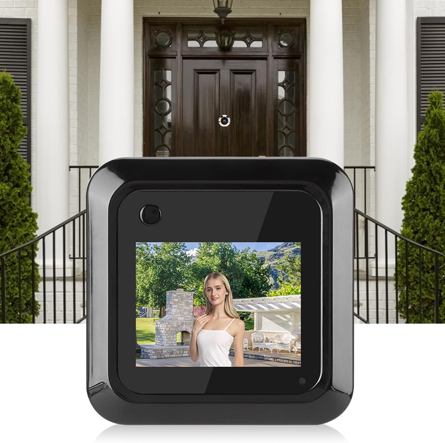 Digital Door Viewer, 2.4In LCD Screen Electronic Door Viewer Bell Peephole, 95&deg; Wide Angle Peephole Camera Eye for Apartment Home Security image number 6