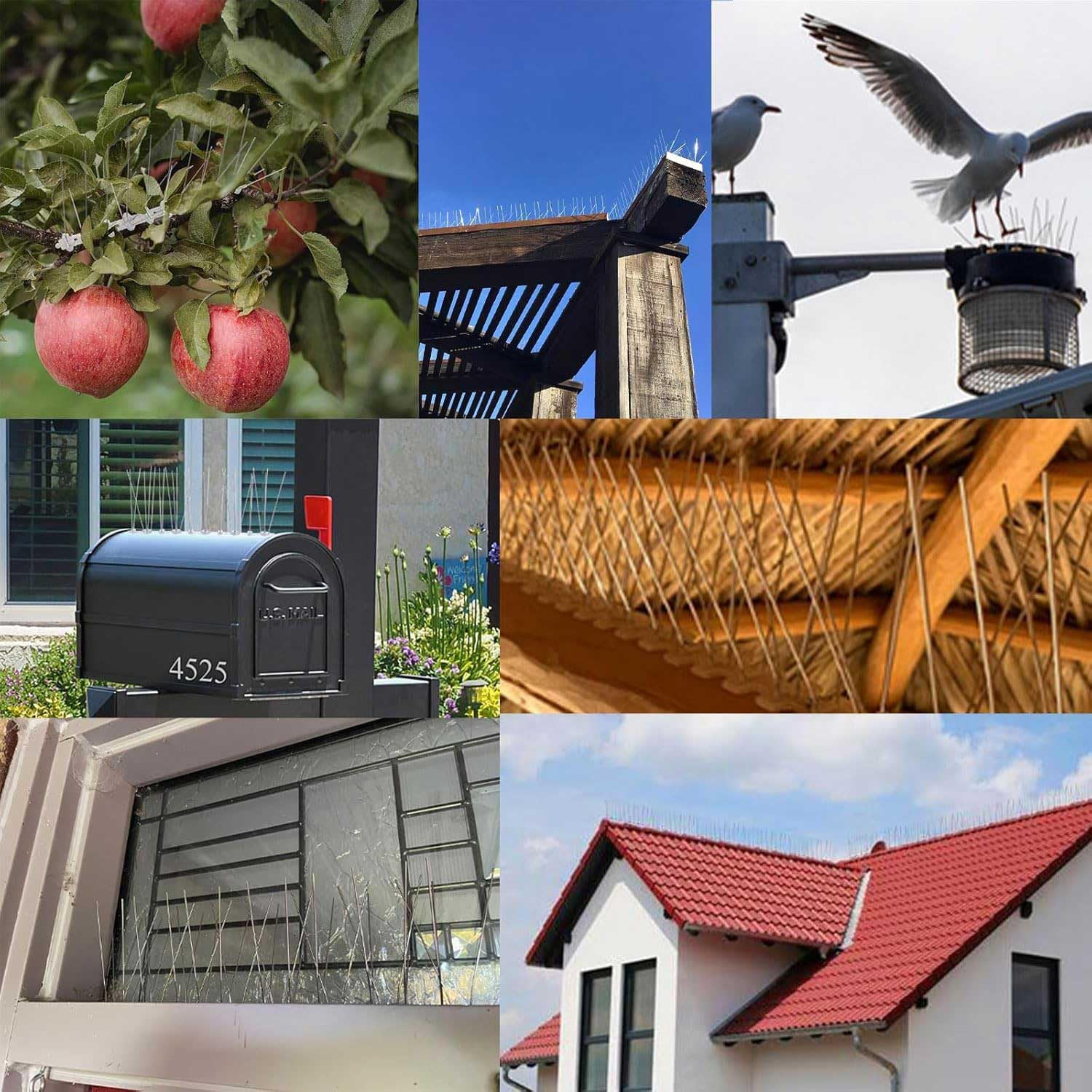 14 Rows Bird Spikes, 3.5M Length Stainless Steel anti Bird Fence Spike Disassembled anti Bird Spikes Smooth Bird Repellent Devices Outdoor for Balcony Roof Garden Window image number 3