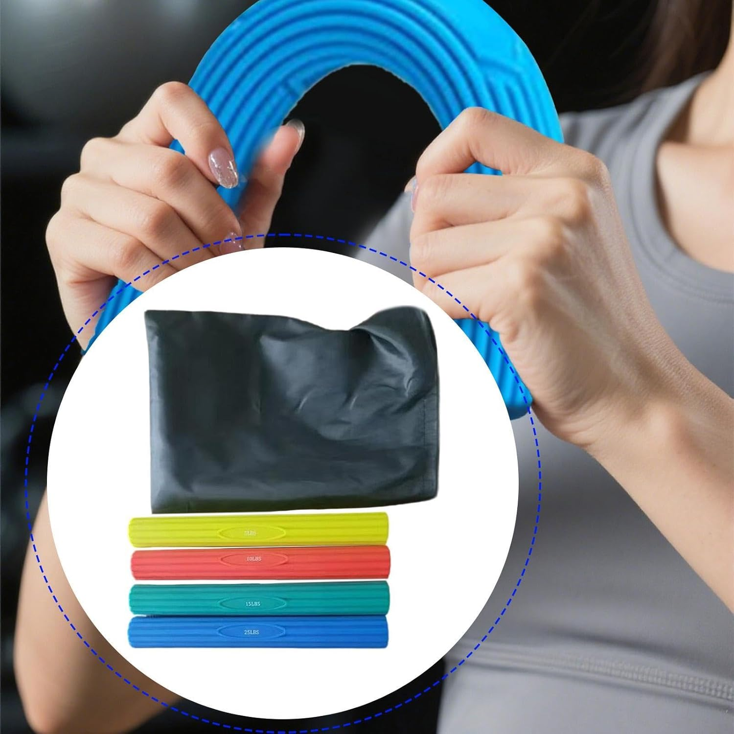 Frediuo Twist Bar Flexible Wrist Home Gym Use Forearm Elbow Fitness Resistance Band Resistance Bar for Athletes Adults Professionals - 4 Pack image number 4