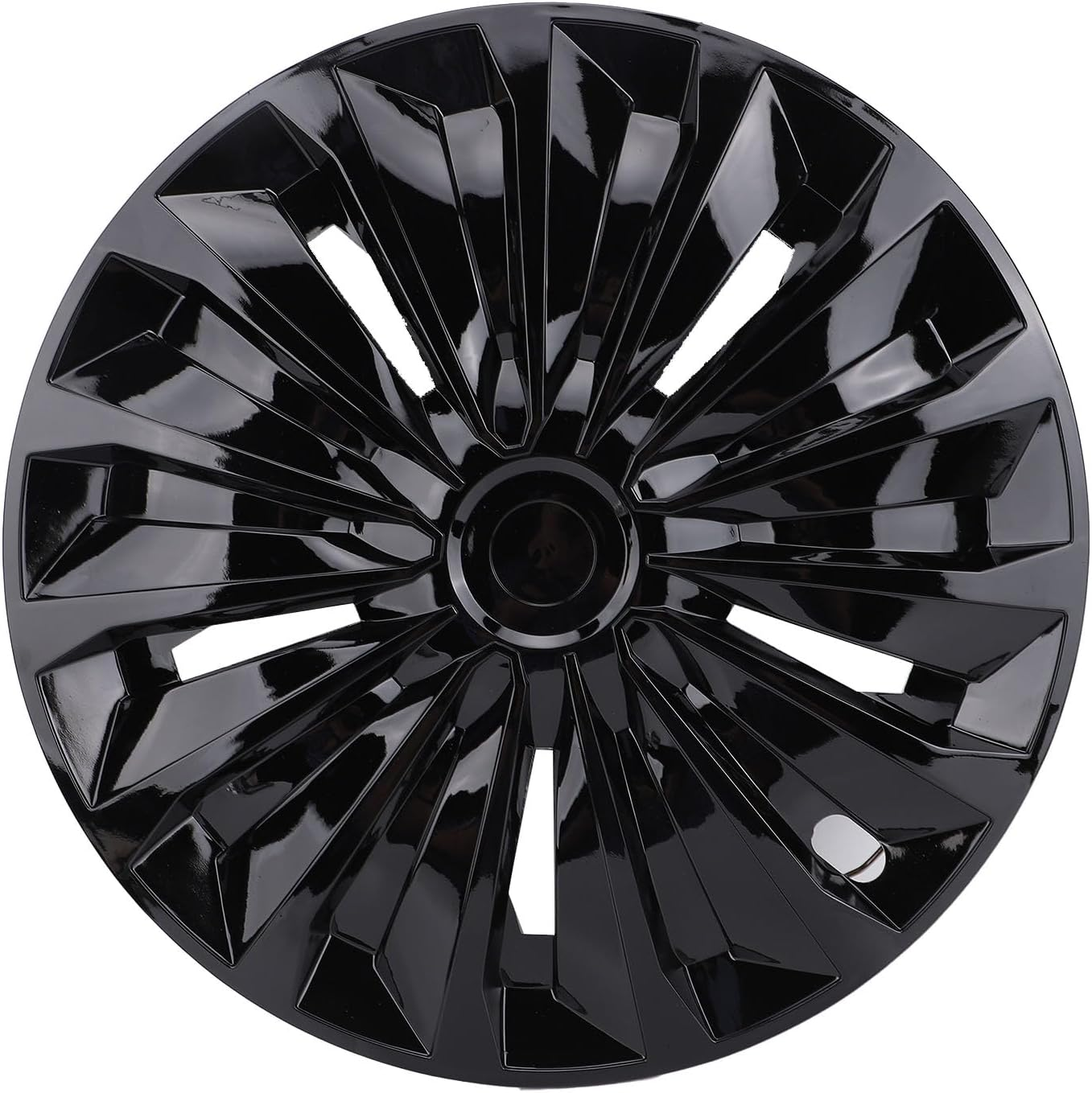 Diyeeni Wheel Rim Cover, R15 4 Pcs Wear Proof Modern Look 15In Hubcaps for Most Cars Truck SUV (Black) - Black image number 2