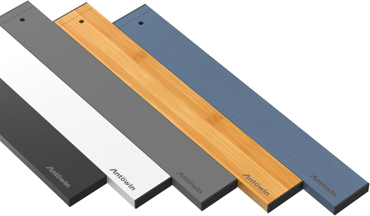 ANTOWIN Bamboo Drawer Dividers, Expandable Drawer Separators Splitter(43-56Cm), Adjustable Spring-Loaded Organizer for Large Utensil, Clothes, Tools Drawers(White) - Grey image number 4