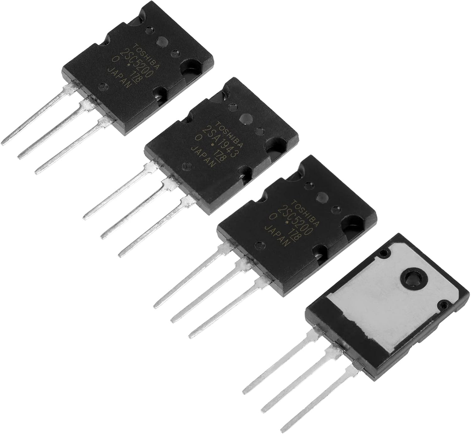 Silicon Epitaxial Power Transistor, Black 2SA1943 2SC5200 Power Transistor High Power Matched Audio Transistor Silicon Precision Replacement Black image number 6