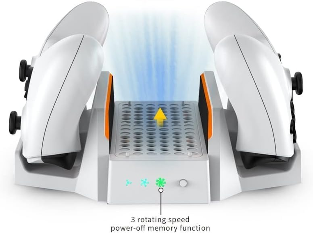 Cooling Stand for Xbox Series S with Dual Cooling Fan 3 Level Speed, Dual Controller Charger with LED Indicator USB Port -2X800Mah Rechargeable Battery Pack for Xsx|S/One S/One X/One Controller image number 1