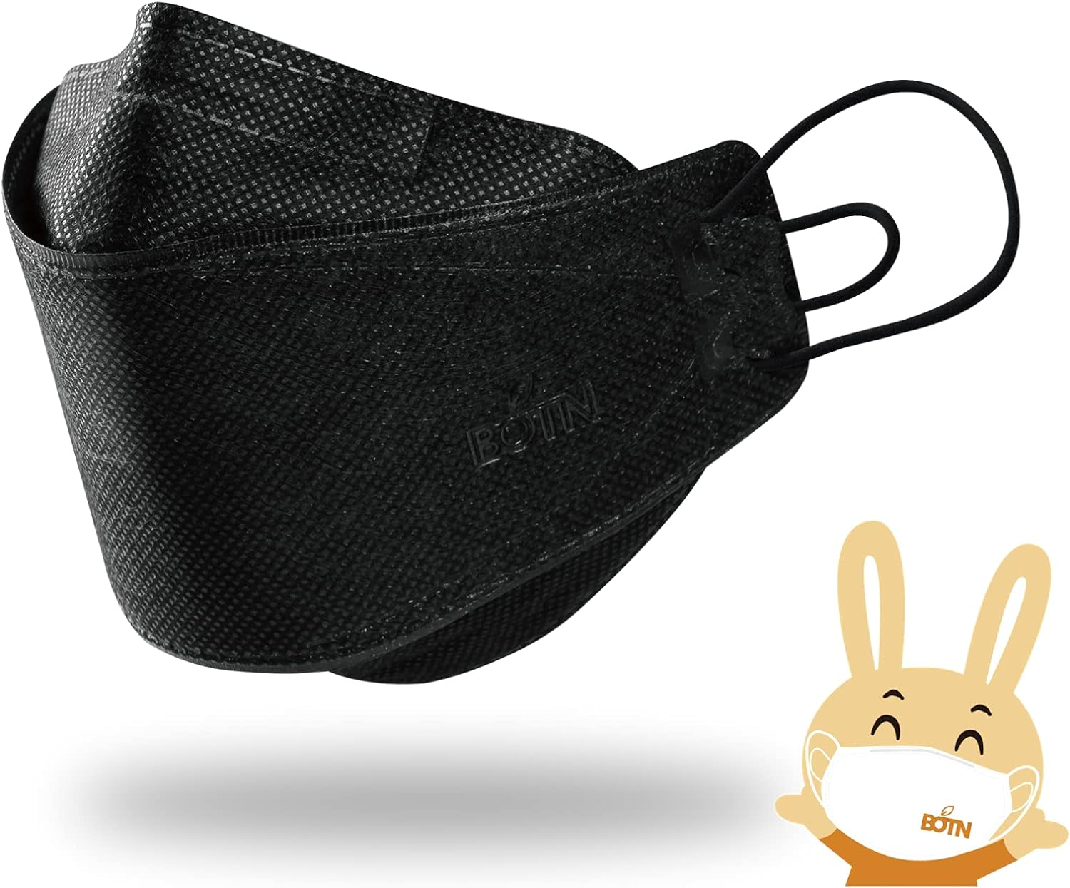 BOTN 11Pcs KF94 Protective Safety Mask, 3 Different Sizes, 4-Layer Filter and 3D Design, Adjustable Strap and Made in Korea