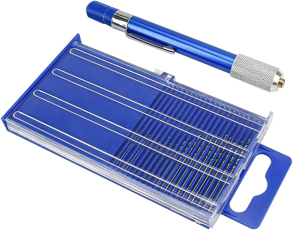 21PCS Carburetor Jet Drill Bits Pin Vise Set, for Jewelry Bead Making Crafts Orifice Drilling Wood DIY Carving image number 4