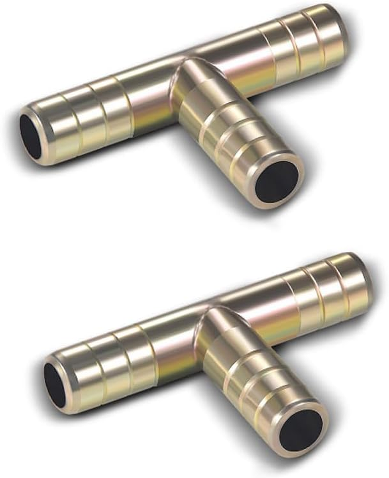 2Pcs 10Mm T-Piece Connector Replacement Part Zinc Alloy Hose Barb Connector 3 Way Tee T Shape Barb Fitting for Water Gas Oil image number 3