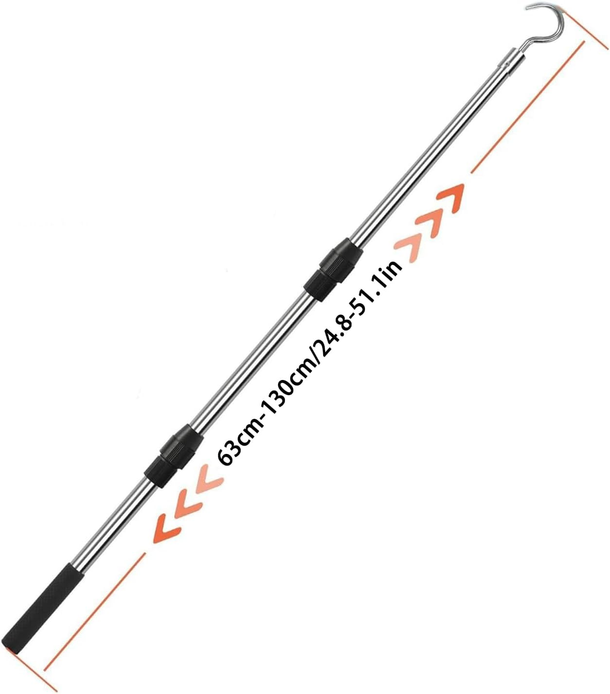 Attic Hook and Pull - Attic Pull down System Telescopic Handle - Adjustable Heavy Duty Ladders Release Tool for Canopy Cargo Garage Window Awning Curtains image number 6