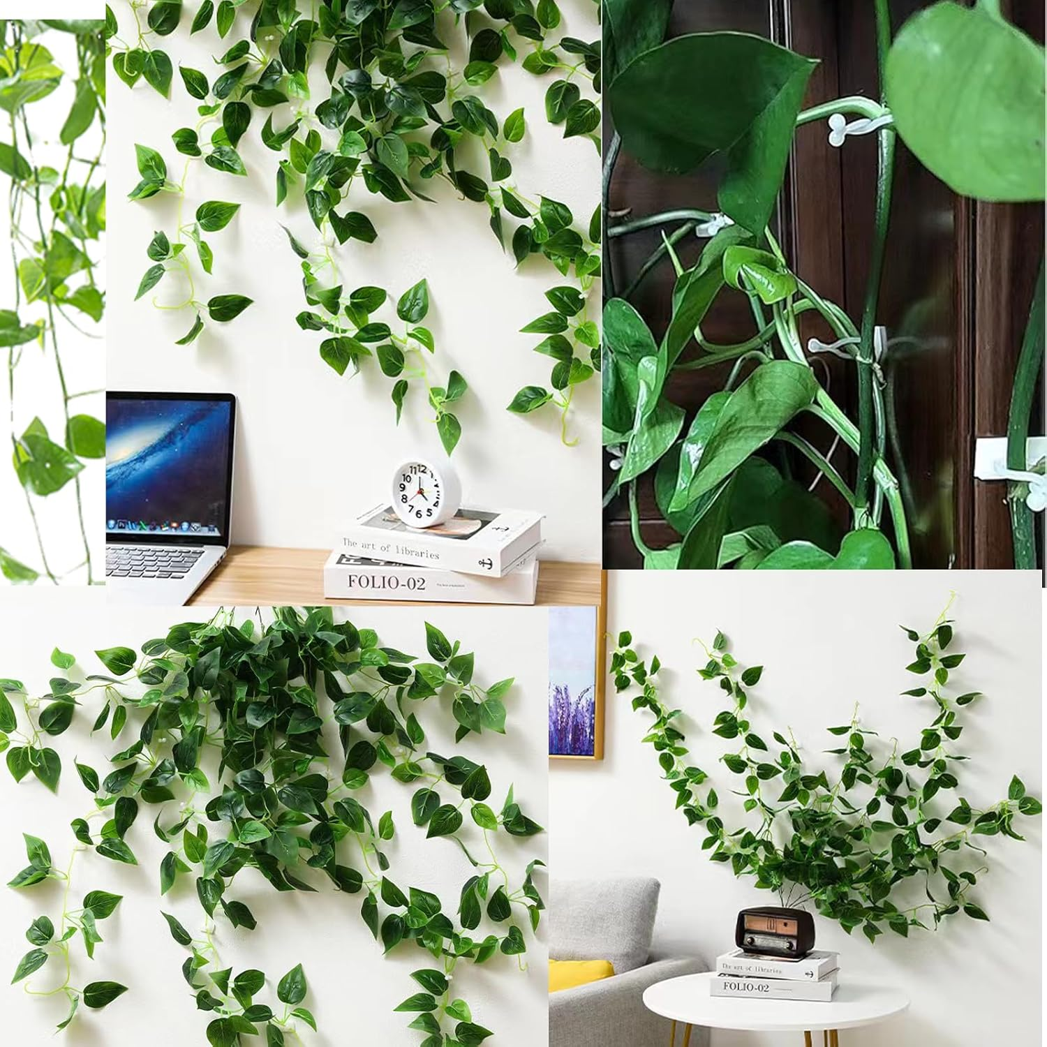 Self-Adhesive Vine Plant Climbing, 50Pcs Wall Fixer Vine Clips, Invisible Plant Climbing, Wall Clips, Wall Vines Fixture Wall Sticky Hook for Gardening Plant Support Fixture image number 6