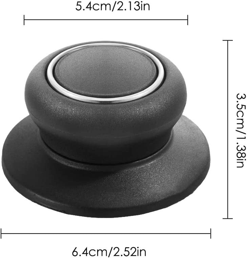 5 Pcs Pot Lid Knobs,Sonku Pot Lid Top Replacement Knob Handle Knobs for Casserole Kettle Cover Glass Saucepan Lid Pot-Black