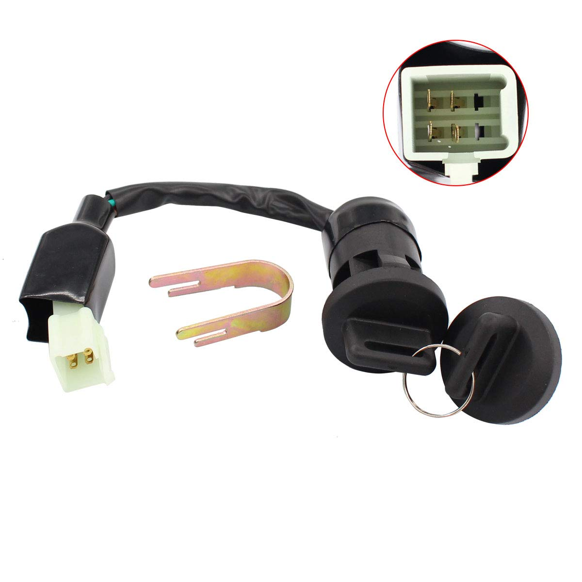 MOTOKU Ignition Key Switch for Polaris Sportsman 90 110 Predator 50 90 Outlaw 50 90 110 Scrambler 50 90 ATV Sawtooth 200 Phoenix 200 image number 2