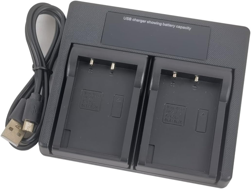 USB Dual Battery Charger for Olympus PS-BLS1, BLS-1, PS-BLS5, BLS-5, BLS-50 E-PC2, E-PL5, E-PL6, E-PL7, E-PL8, E-PM2, OM-D E-M10, Pen E-P3, Pen E-PL2 Camera image number 4