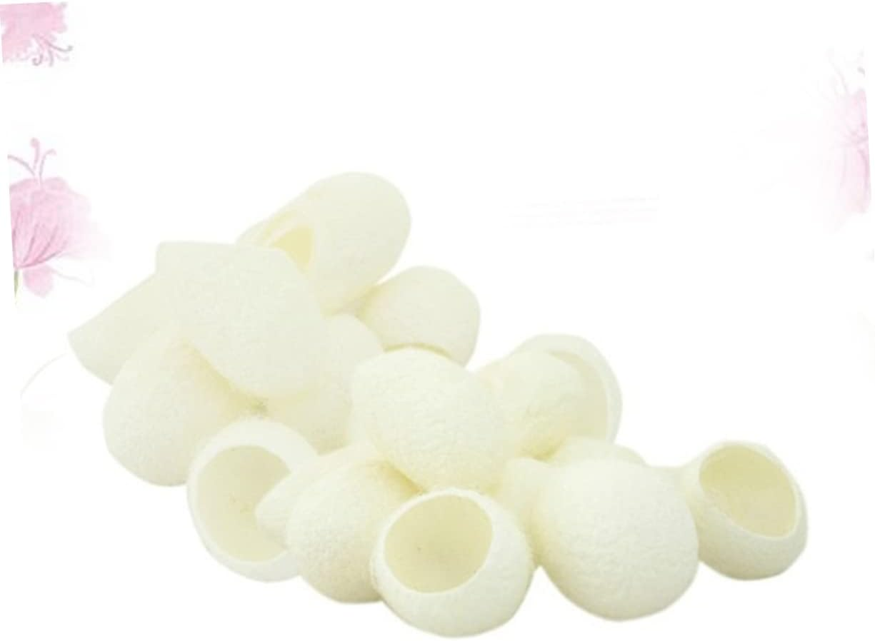 600Pcs Natural Silkworm Face Scrub Balls Care Exfoliator for Blackhead Removal image number 4