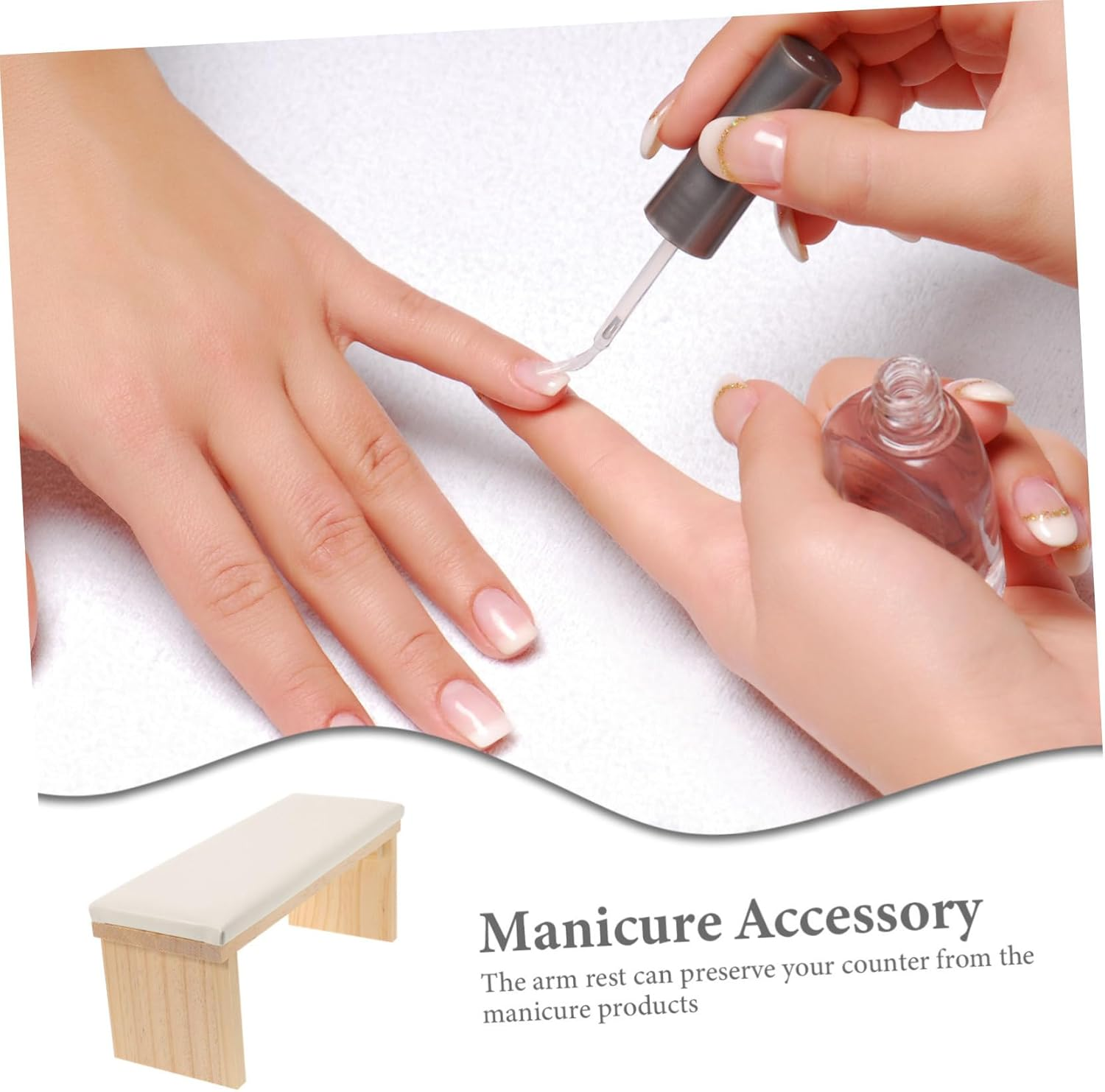 ELAYARD Nail Arm Rest Manicure Hand Cushion Stylish PU Surface Easy to Clean for Nail and Enthusiasts Essential Accessory for Manicure Table image number 3