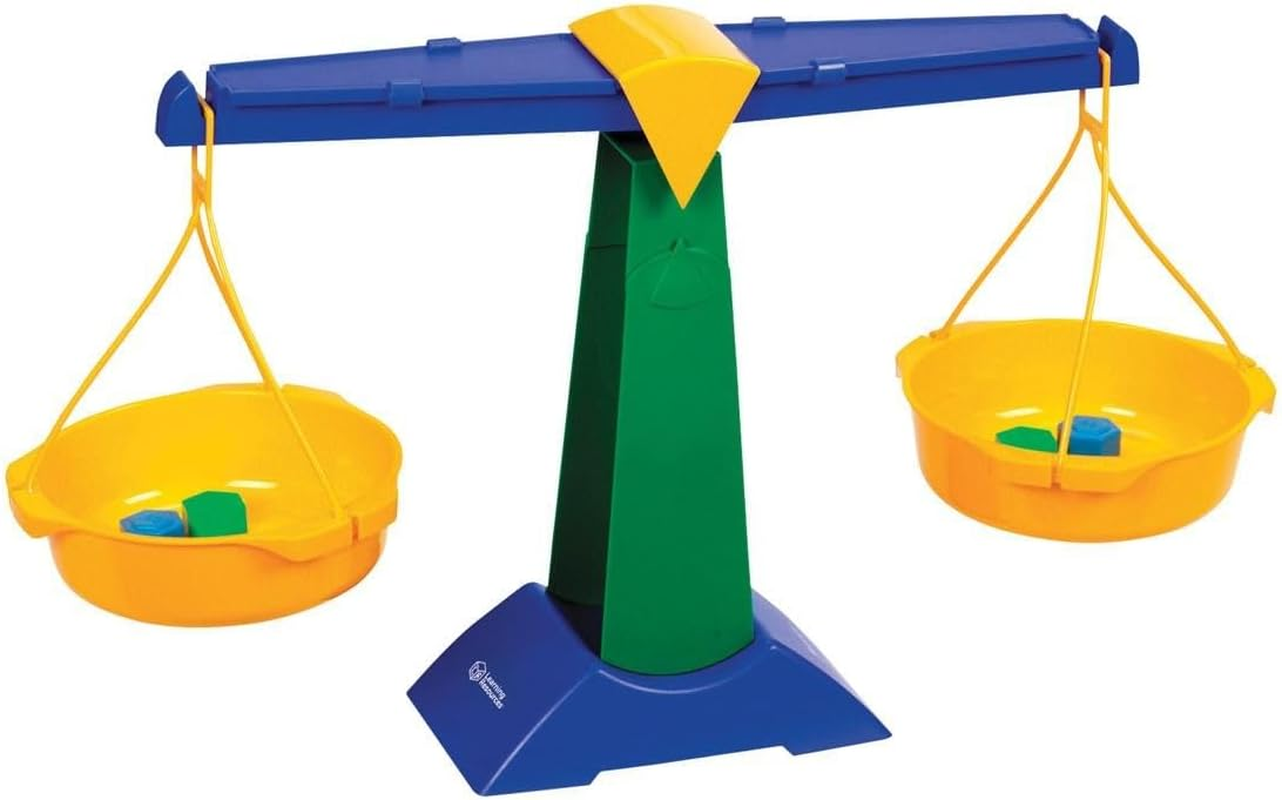 Learning Resources Pan Balance, Balance for Kids, Primary Balance for Students, Homeschool, Math Toys, Teach Mass & Measurement, Ages 3+