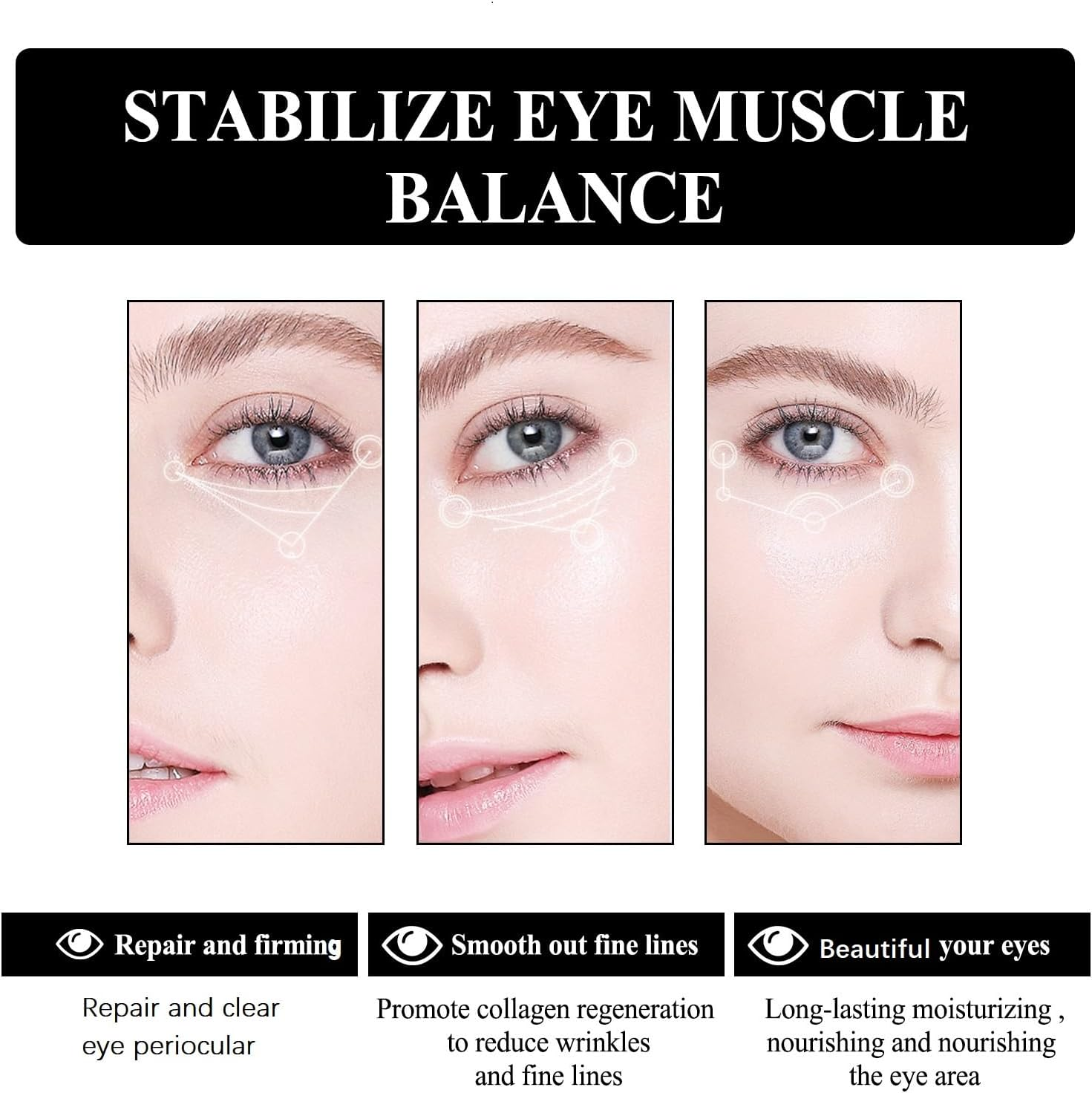 Instant under Eye Tightener, Instant Firming Eye Tightener, Lifts Firming anti Aging Auge Serum, anti Wrinkle Auge Cream, Tightening Lifting Sagging Skin for Puffiness and Bags under E/Yes (1Pcs) image number 2