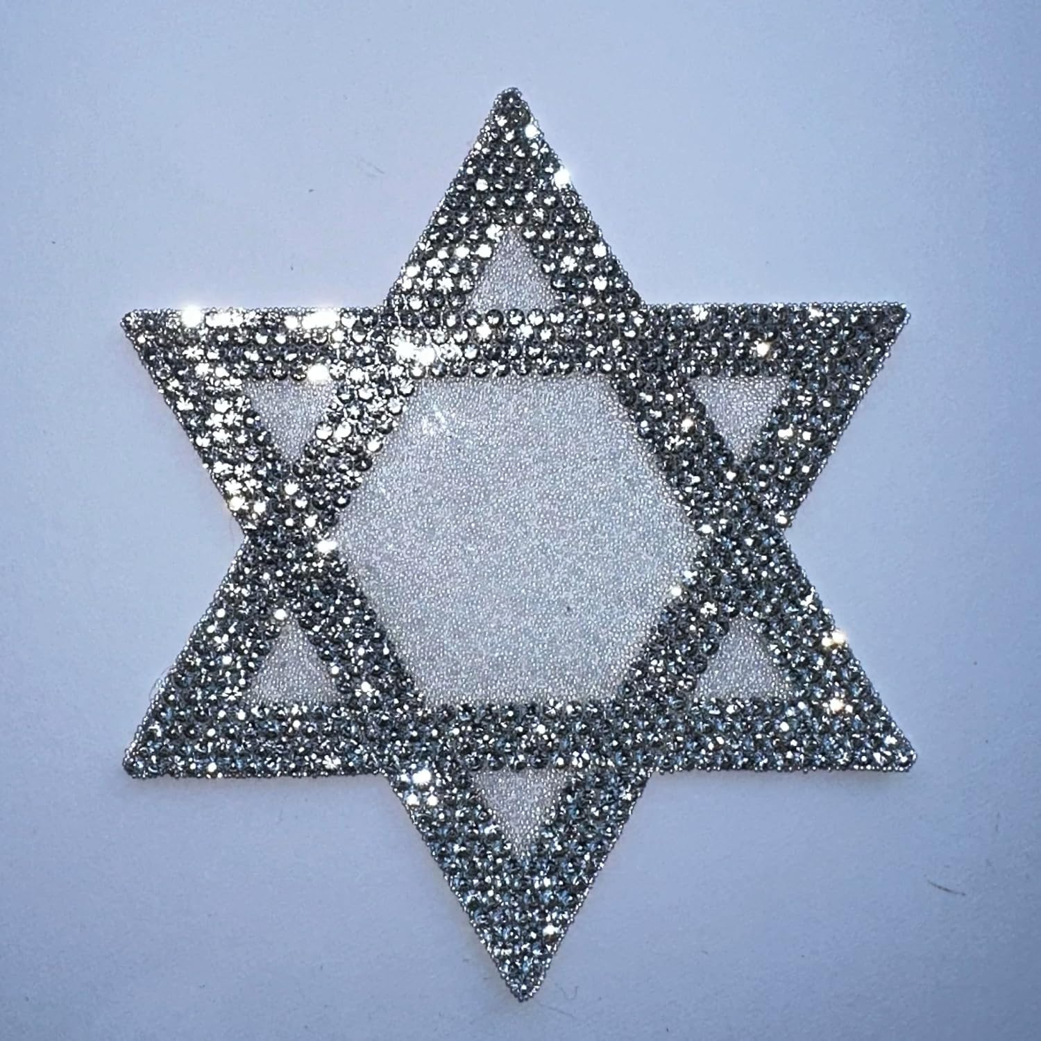 Bling Star of David Rhinestones Decal, Sparkling Bedazzled Jewish Israel Symbol Waterproof Crystal Anti-Scratch Sticker 4'' Height image number 4