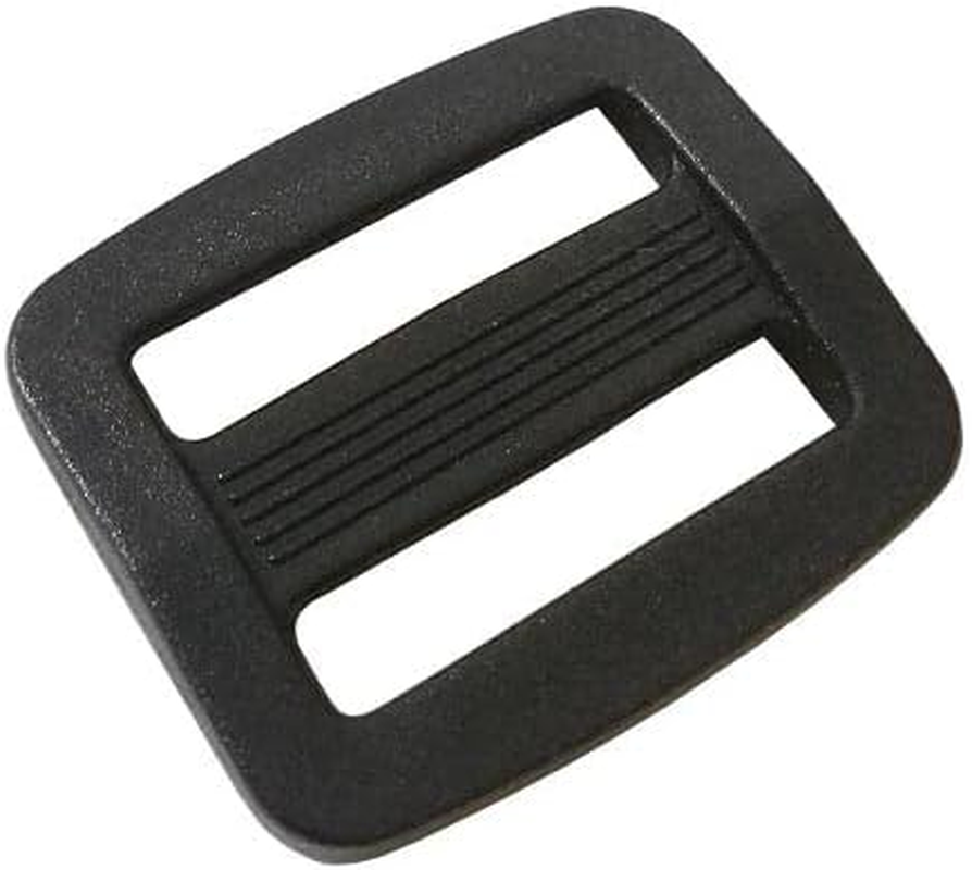 D Drneeko 20 Pcs 1-1/4 Inch Black Plastic Tri-Glide Slides Button Adjustable Webbing Triglides Slider Buckle for Belt Backpack and Bags (1-1/4" 32Mm)