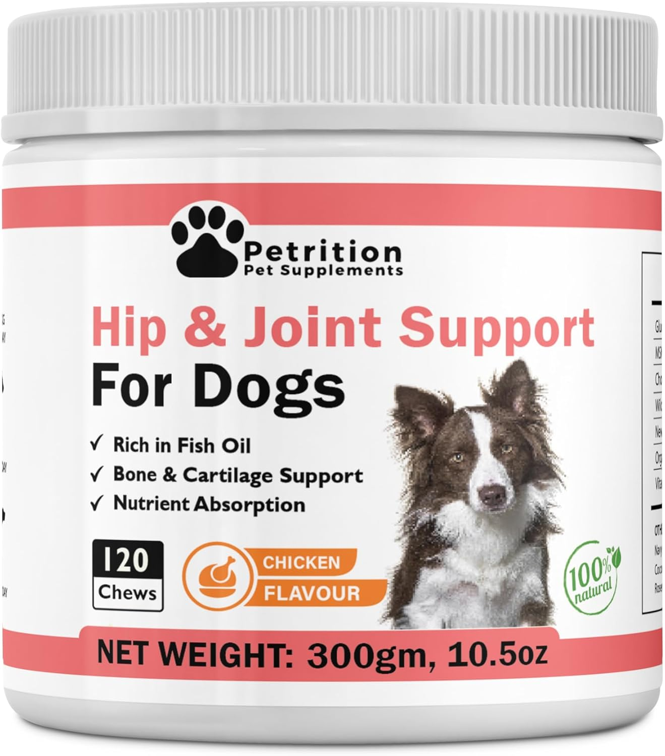 Hip & Joint Support - Glucosamine for Dogs Soft Chews, Joint Supplement with Glucosamine, Omega 3 & 6, MSM, Turmeric, anti Inflammatory, Support + Mobility 120 Soft Chews image number 5