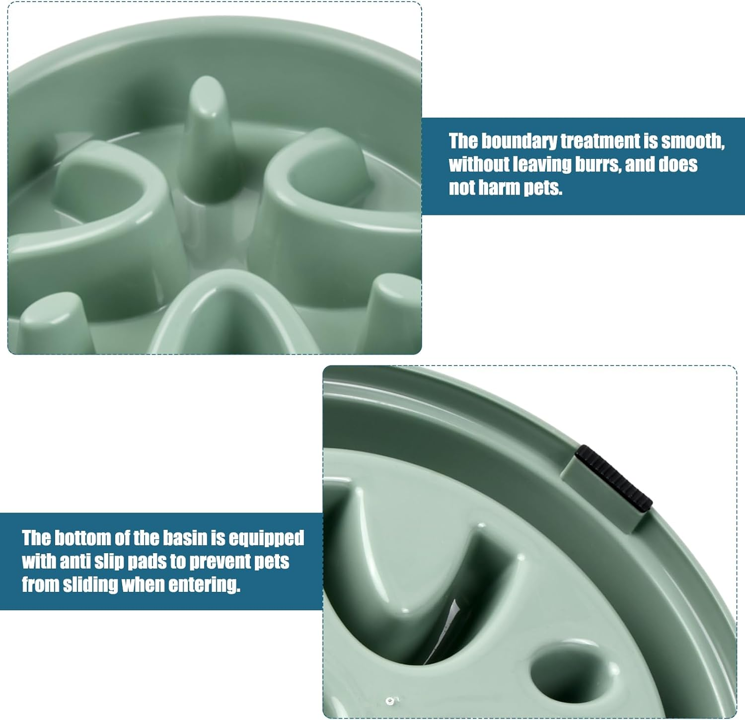 Pack of 2 Anti-Sling Dog Bowls, Anti-Slinging Bowl for Dogs, Slow Feeding for Small and Medium Pets, Interactive Bowl for Slow Feeder and Cat image number 1