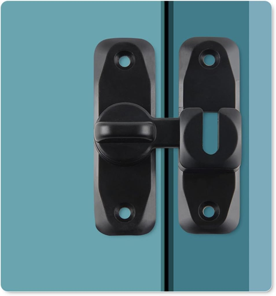 1 Pack Barn Sliding Door Lock, 90&deg; and 180&deg; Installation Heavy Duty Bolt Locks, Flip Door Lock Latch, Screen Door Locks, Wardrobe Door Lock, Suitable for Barn, Garden, Bathroom, Home Security image number 6