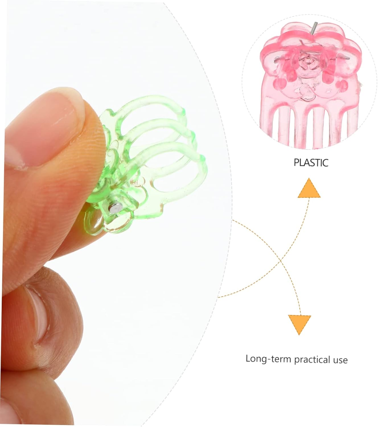 INOOMP 180Pcs Plastic Support Clips for Garden Flower Vine Fixing Clips Plant for Rose and Plants Vine Support for Garden Supplies image number 5