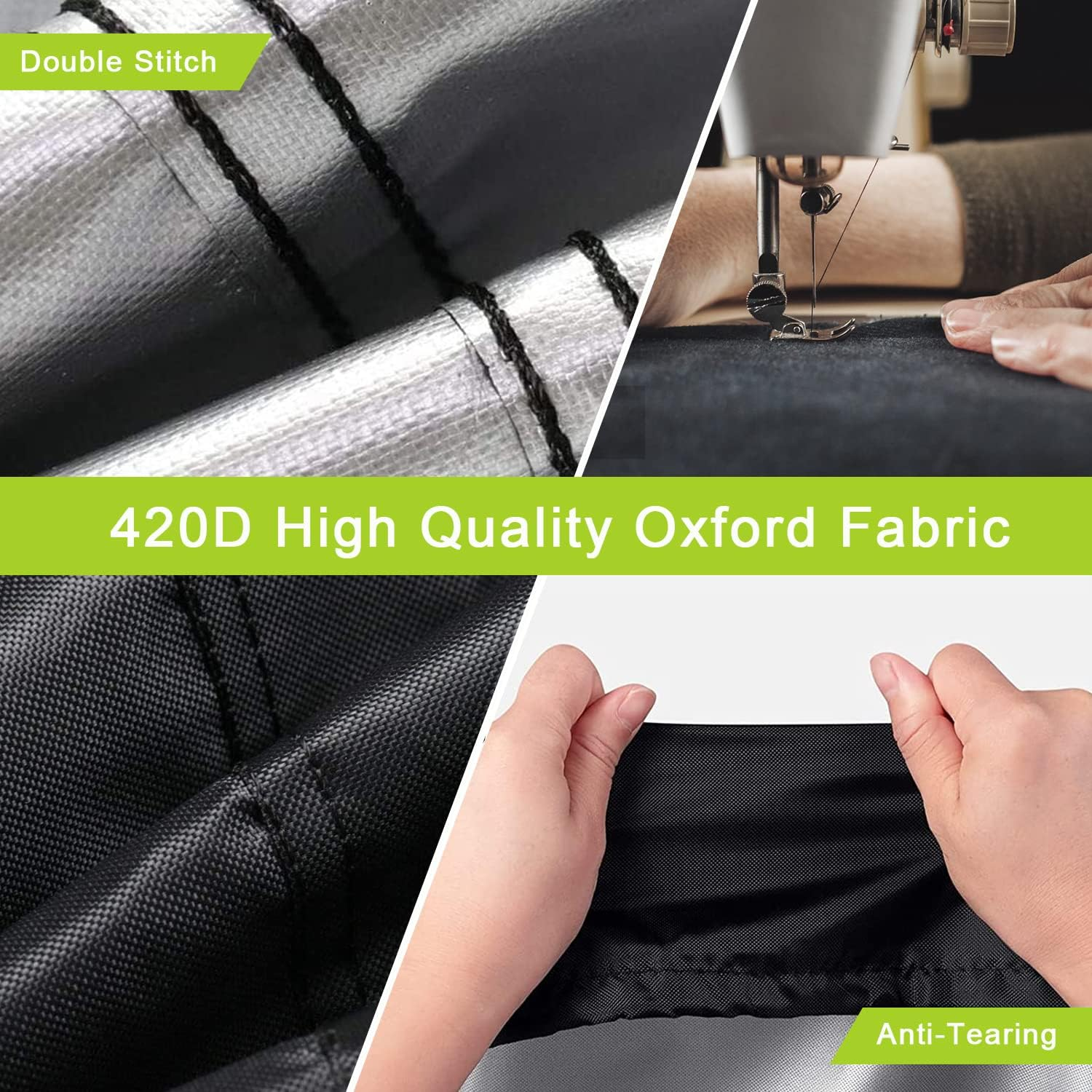 Fire Pit Cover Rectangular,Waterproof Fire Table Cover Rectangle for Outdoor Gas Propane Fire Table - 52 X 34 X 24, Black image number 6