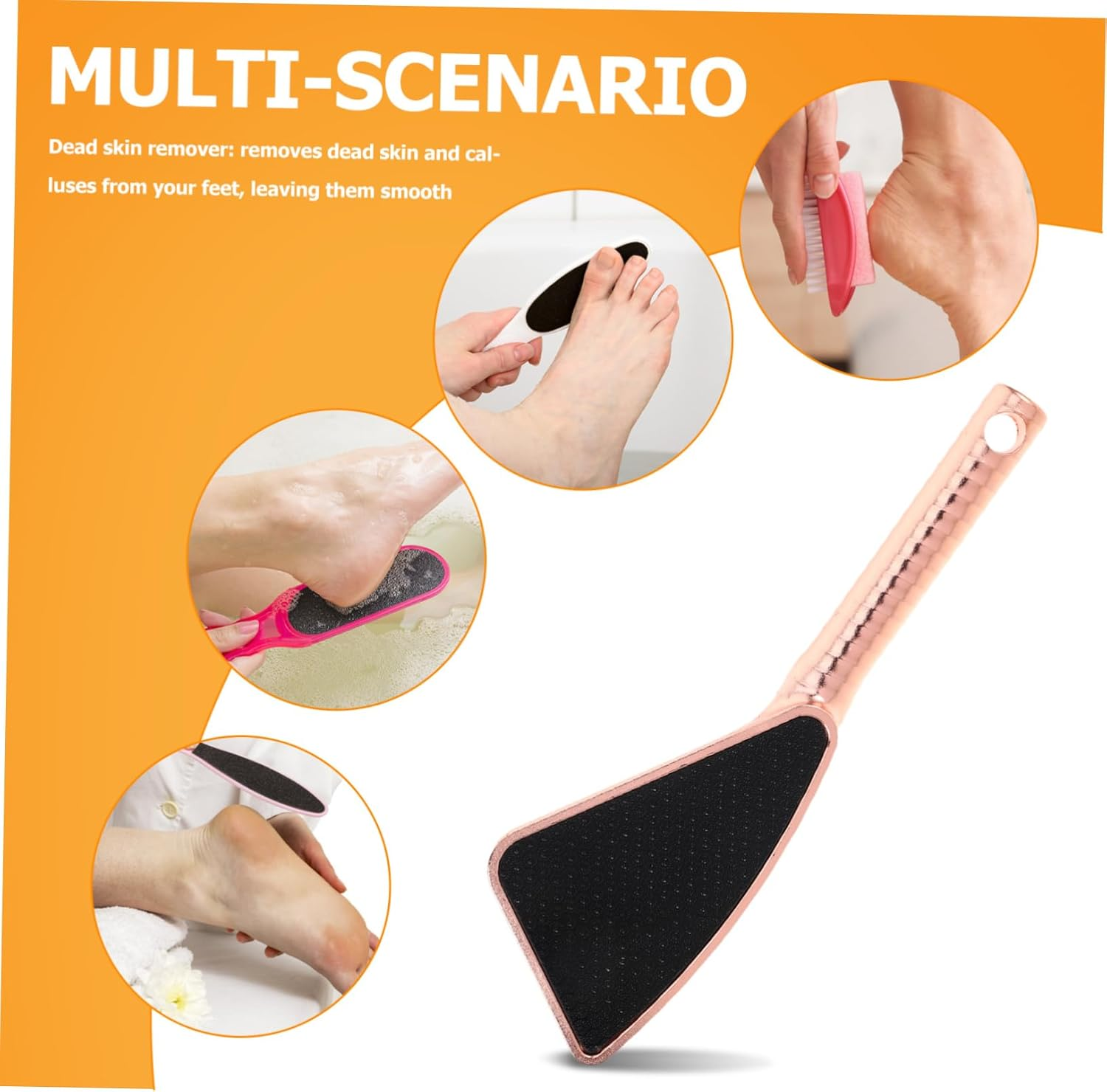 FRCOLOR Veins Grain Foot File Callus Remover Pedicure Tools for Feet Exfoliator Sander Comfortable Usage image number 5