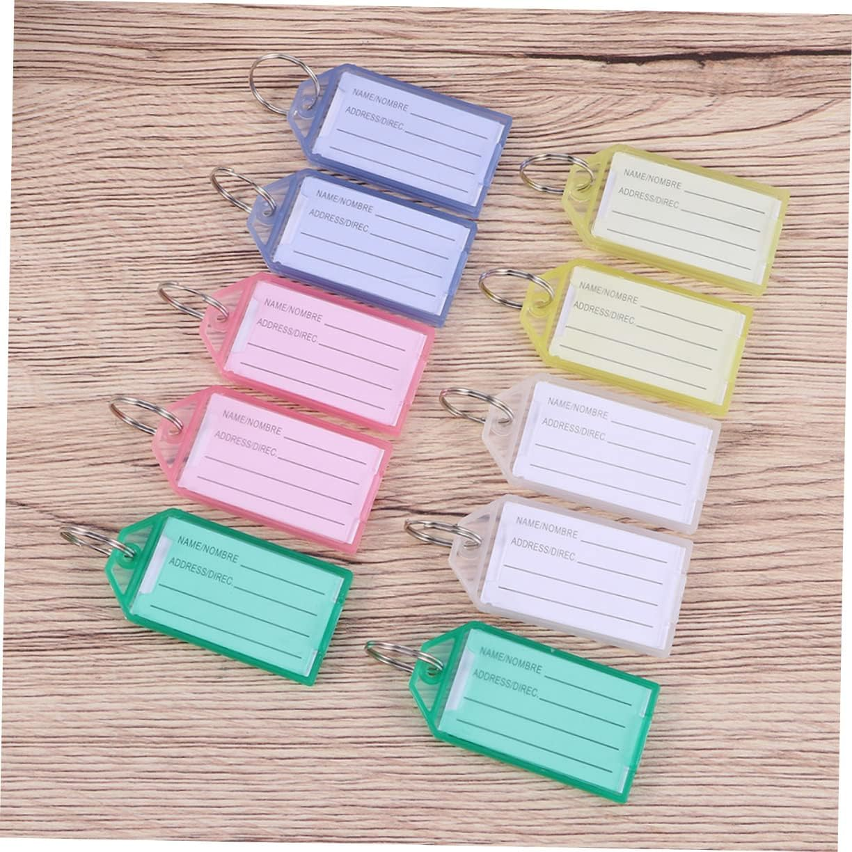 NUOBESTY 40Pcs Keychain Tags Label Tags Multi-Function and Luggage Accessory Use during Travel image number 3