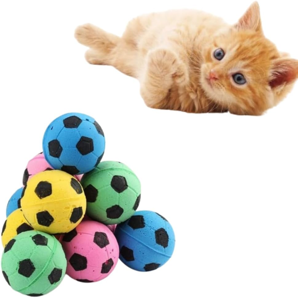 CHUANGOU Pack of 12 Football Cat Balls, Interactive Petball for Indoor Use, for Indoor Kittens. image number 2