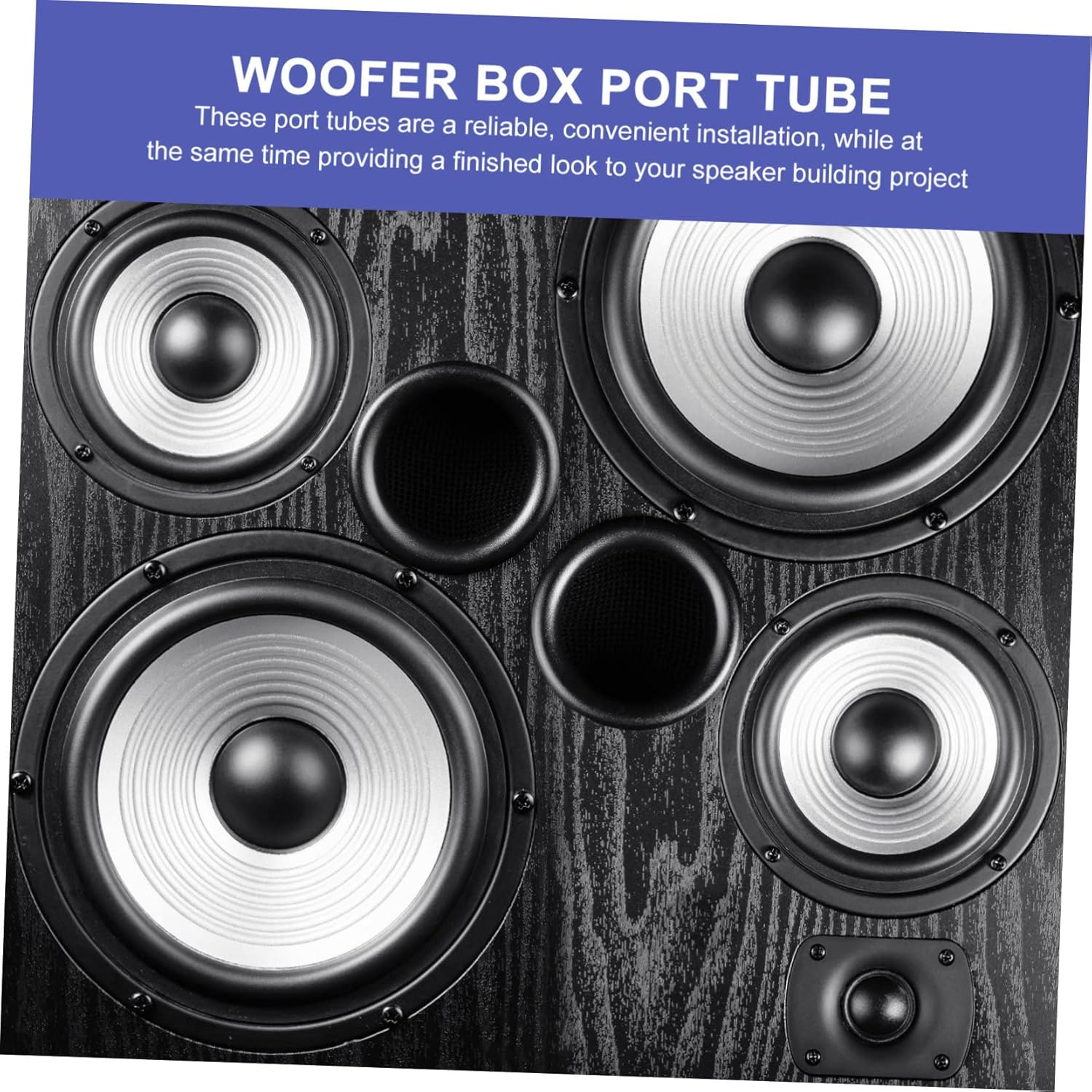 SHINEOFI 8Pcs Abs Plastic Subwoofer Port Tubes Speaker Box Vent Ports Bass Reflex Tubes for Home Audio Subwoofer Speaker Accessories image number 6