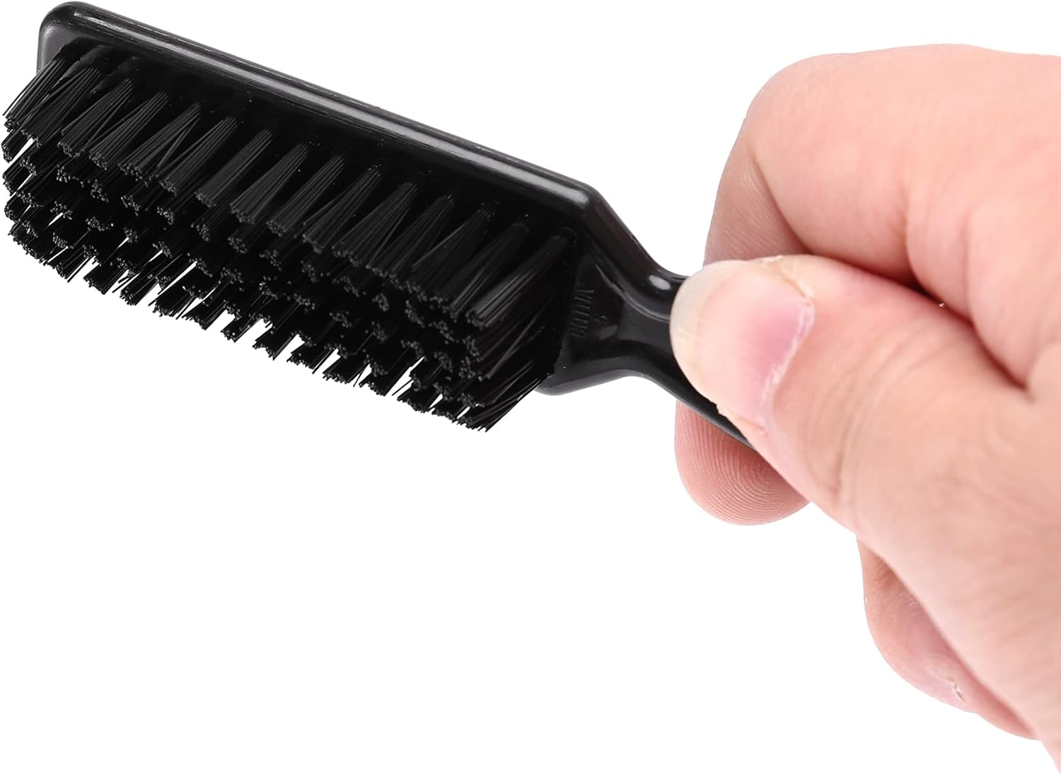 Carhar Fade Brush Comb Scissors Cleaning Brush Barber Shop Fade Vintage Oil Shape Carving Cleaning Brush image number 5