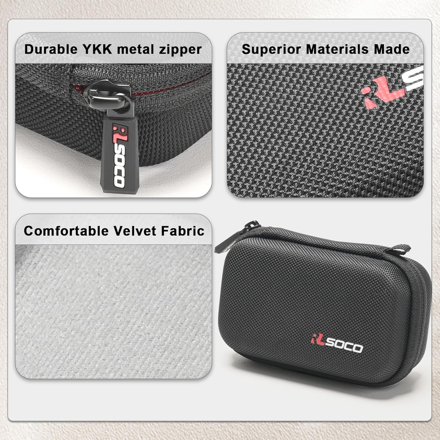 For RICOH GR Iv/Iii/Iiix/Ii/I Digital Camera, RLSOCO Case for RICOH GR Iv/Iii/Iiix/Ii/I, RICOH GR Camera Case - Black (Case Only)