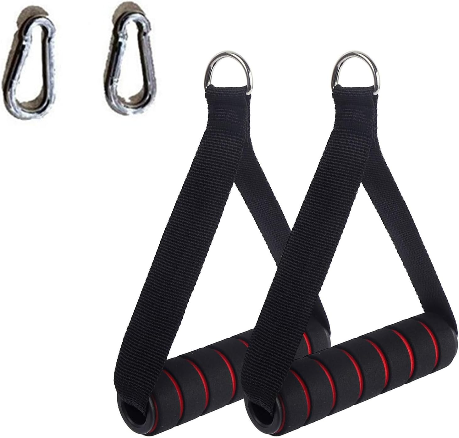 Gym Accessories, Double D Ring LAT Pulldown Attachment,Cable Machine, for Gym Rope Machine Handle Replacement Accessories, Heavy Duty Exercise Clips for Home Gym Equipment image number 2