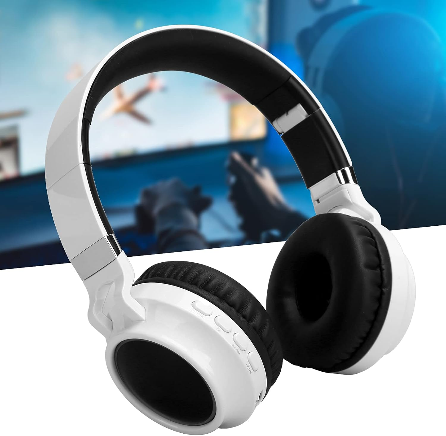 Luocute Gaming Headset, BT 5.0 Wireless Gaming Headset LED Luminous over the Ear Headphones Stereo 3.5Mm, Comfortable Powerful Bass Performance Versatile Compatibility image number 3