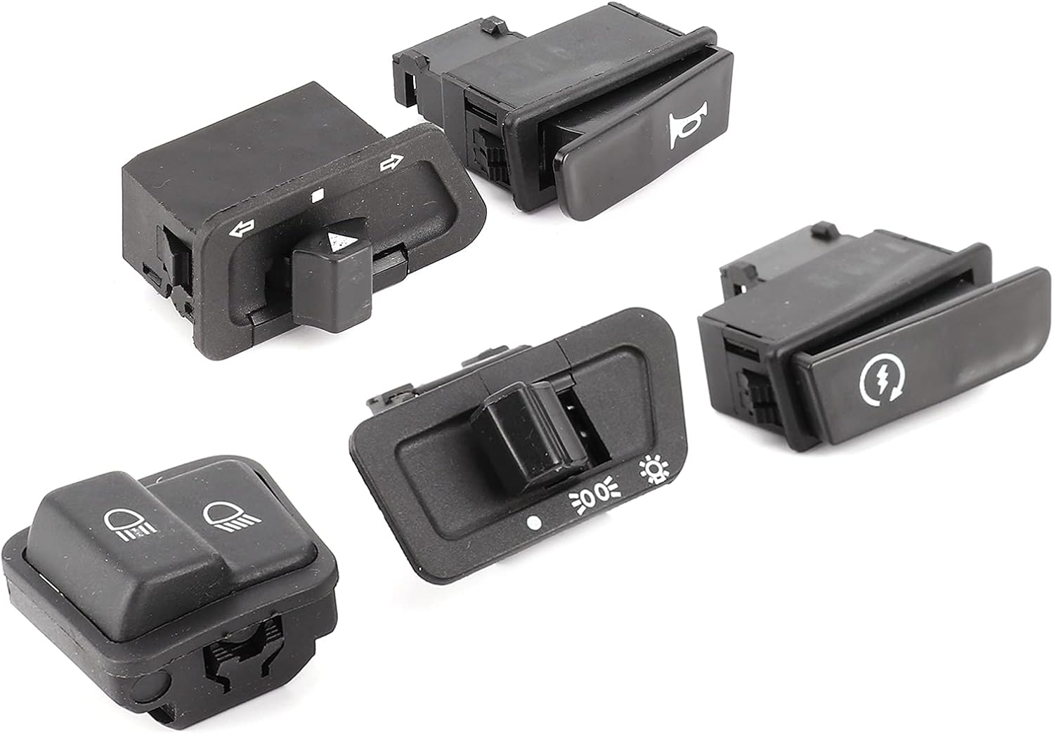 Motorbike Headlamp Button, Horn, Turn Signals, for GY6 125CC Button Set, with High/Low Beam image number 1