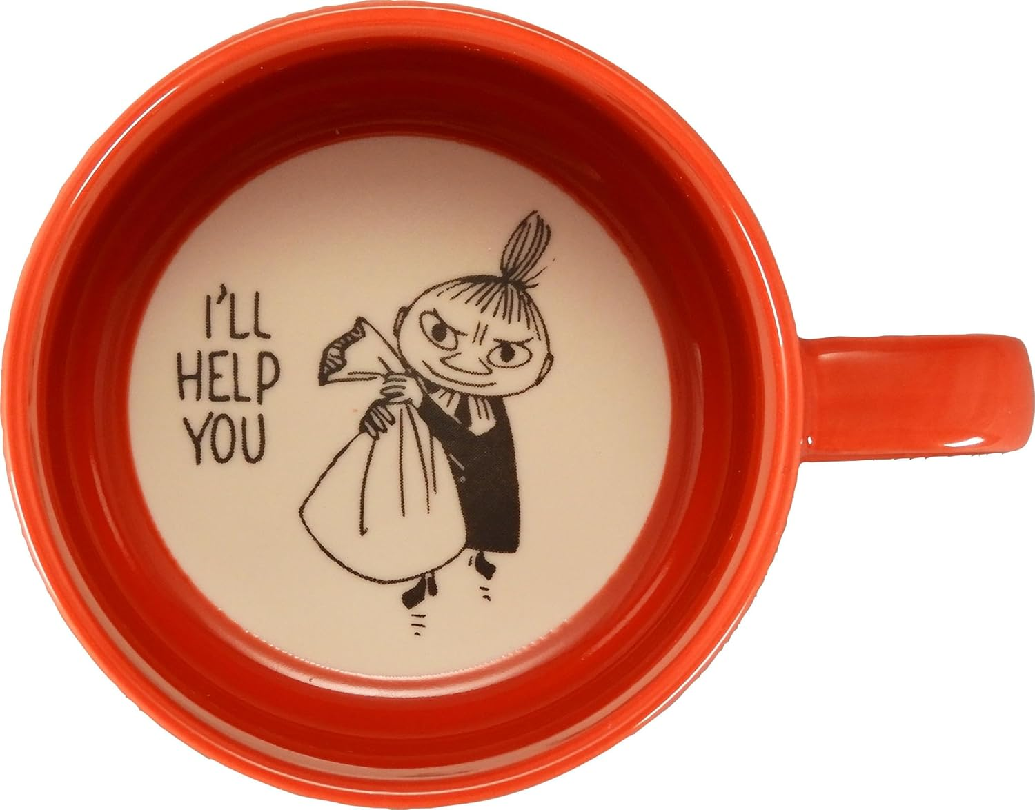 Moomin MM7602-11 Goods, Dishes, Mug, Approx. 10.1 Fl Oz (300 Ml), Little My Message, Red, Coffee, Tea, Made in Japan - Blue image number 2