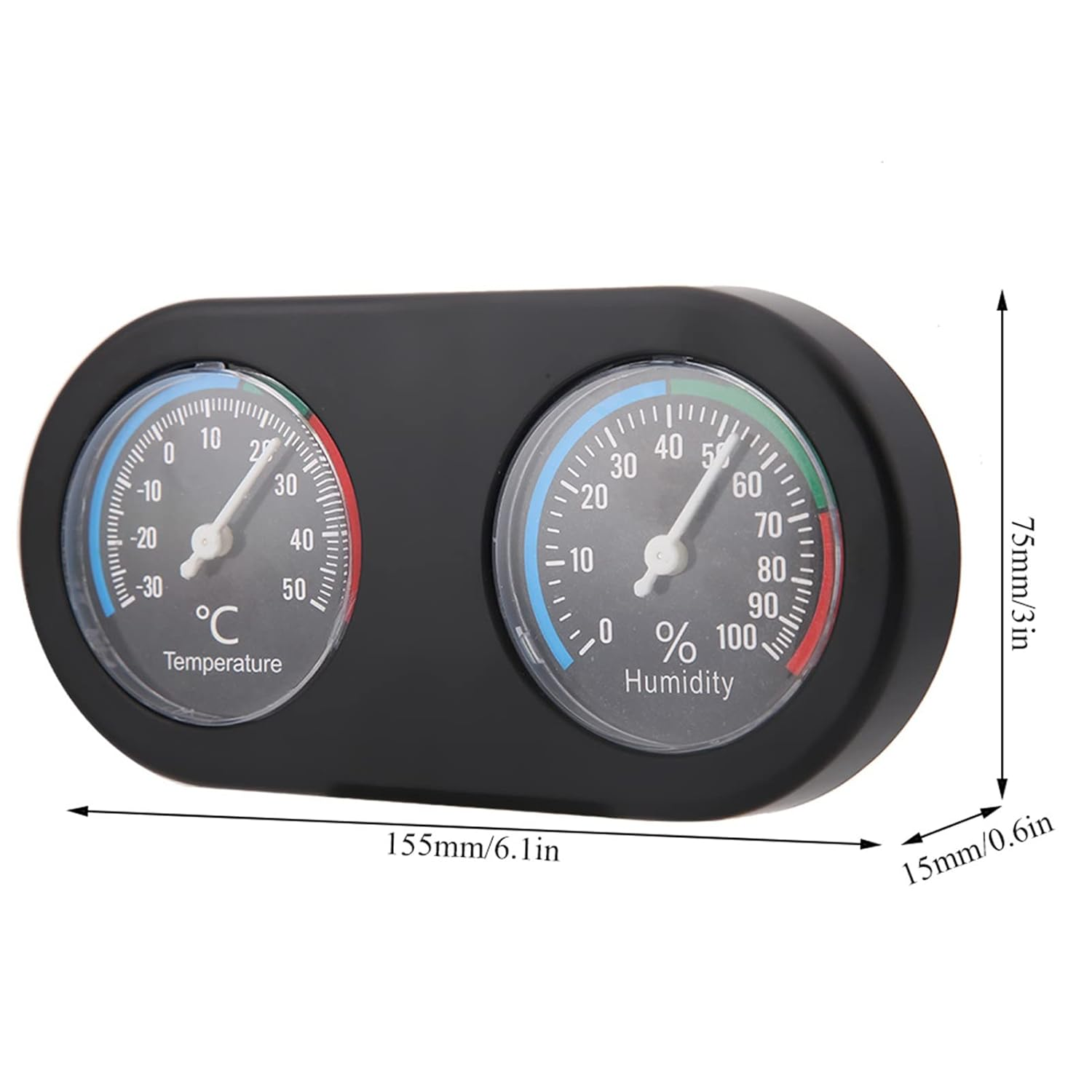 Zerodis 2 in 1 Reptile Hygrometer Thermometer, Physical Temperature Moisture Counter, Easy to Read image number 1