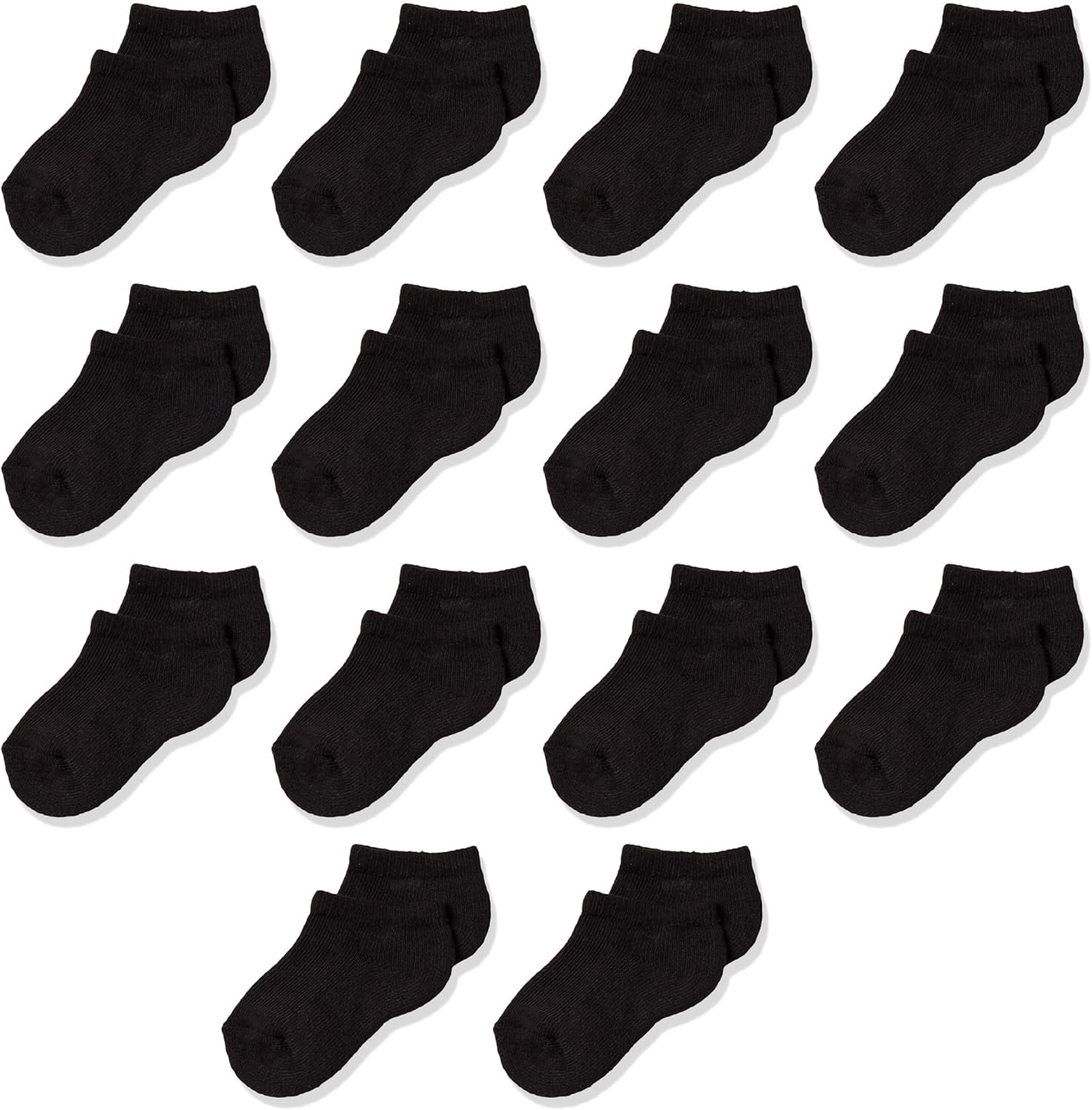Amazon Essentials Unisex Toddlers' Cotton Low Cut Sock, 14 Pairs