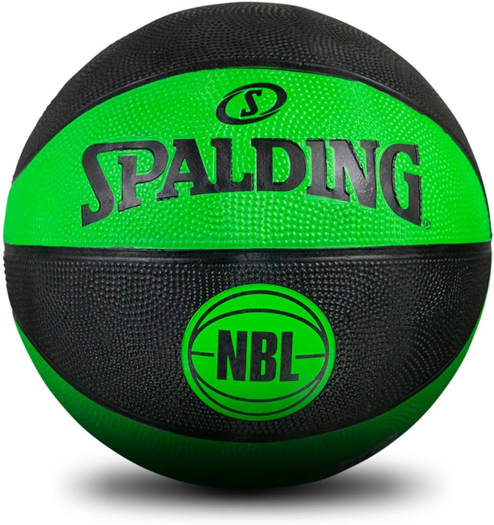 Spalding NBL Outdoor Basketball, Green & Black, Size 5 image number 1