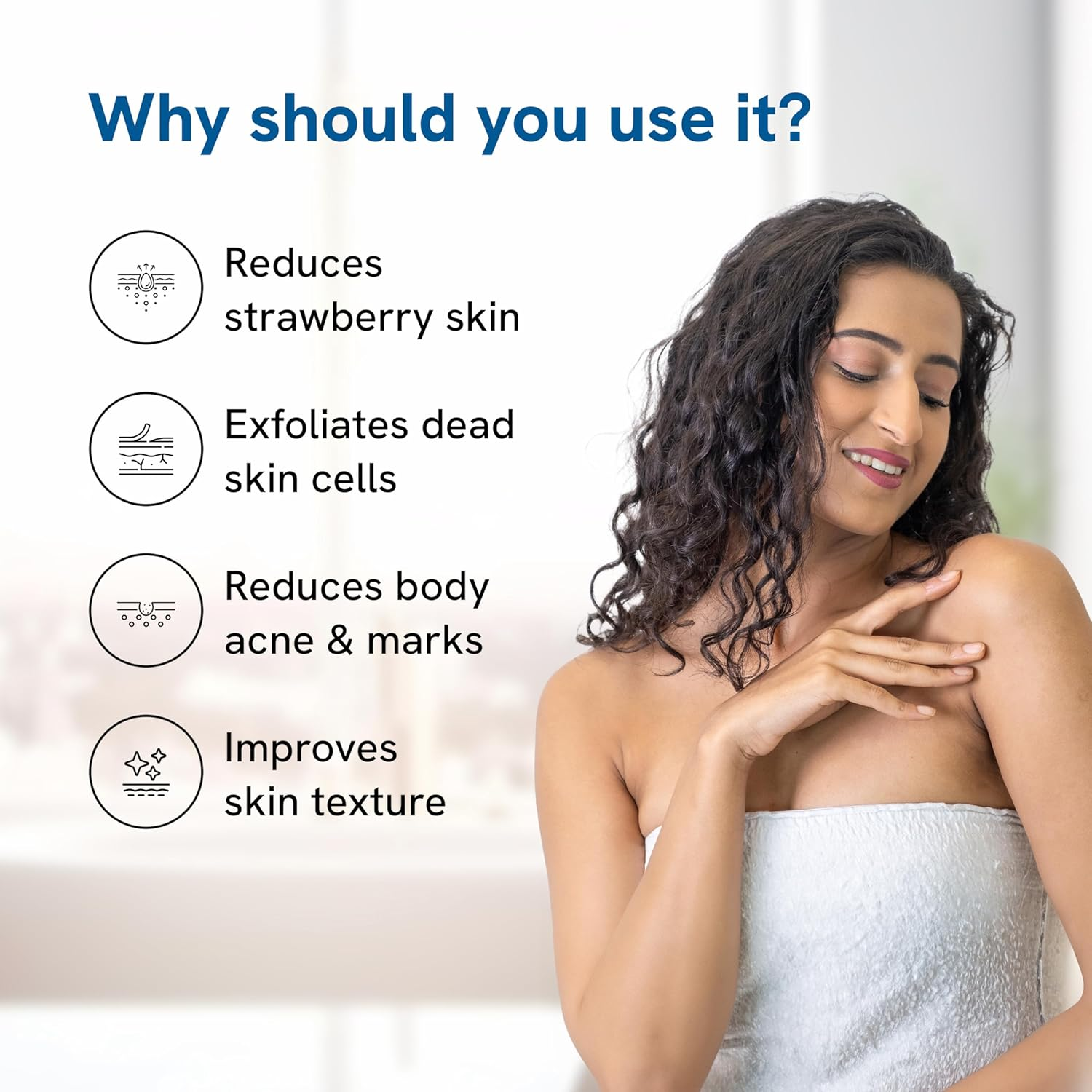 Be Bodywise Strawberry Skin Pack | with 1% SA Body Wash, 5% Lactic Acid Body Lotion & 10% AHA Scrub | Exfoliates, Reduces Body Acne, Strawberry Skin & Uneven Skin Texture | 650Ml image number 3