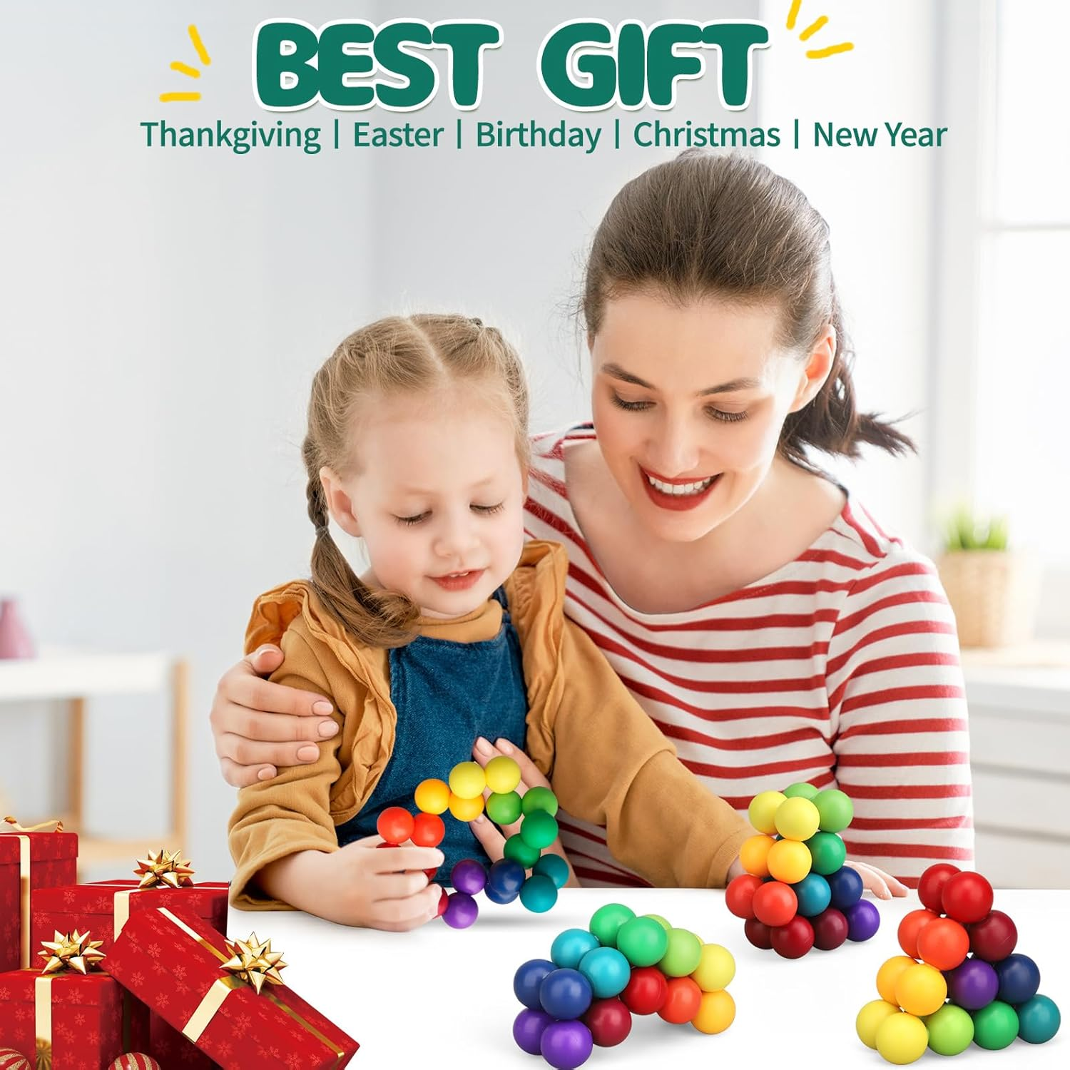 Autism Sensory Toys for Kids Toddler Boy, Cool Fidget Desk Ball Ring Toys for Adults Teens Children, Calm down Airplane Car Travel Toys Gifts for Boys Girls Age 3-12 Years Old Age 3 Pack image number 2