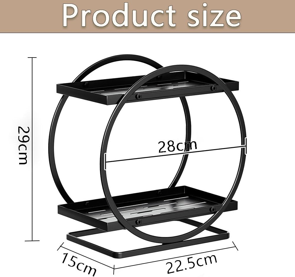 2-Tier Makeup Organizer for Vanity &ndash; Large Capacity Skincare & Perfume Storage Rack, Countertop Cosmetic Display Tray for Bathroom, Dresser, Bedroom Decor image number 2